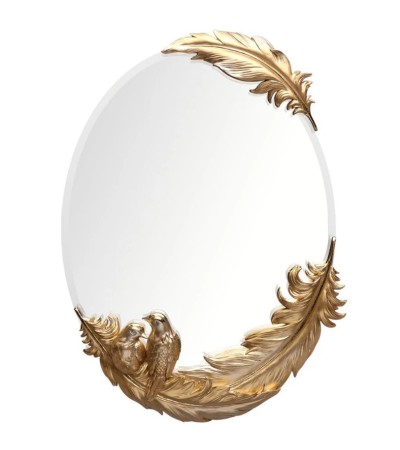 Zrcadlo zlatá pírka