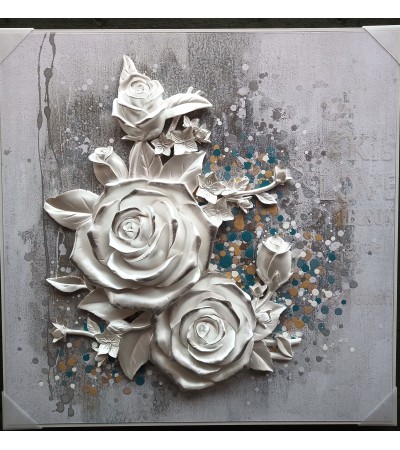 Bílé růže - obraz na zeď